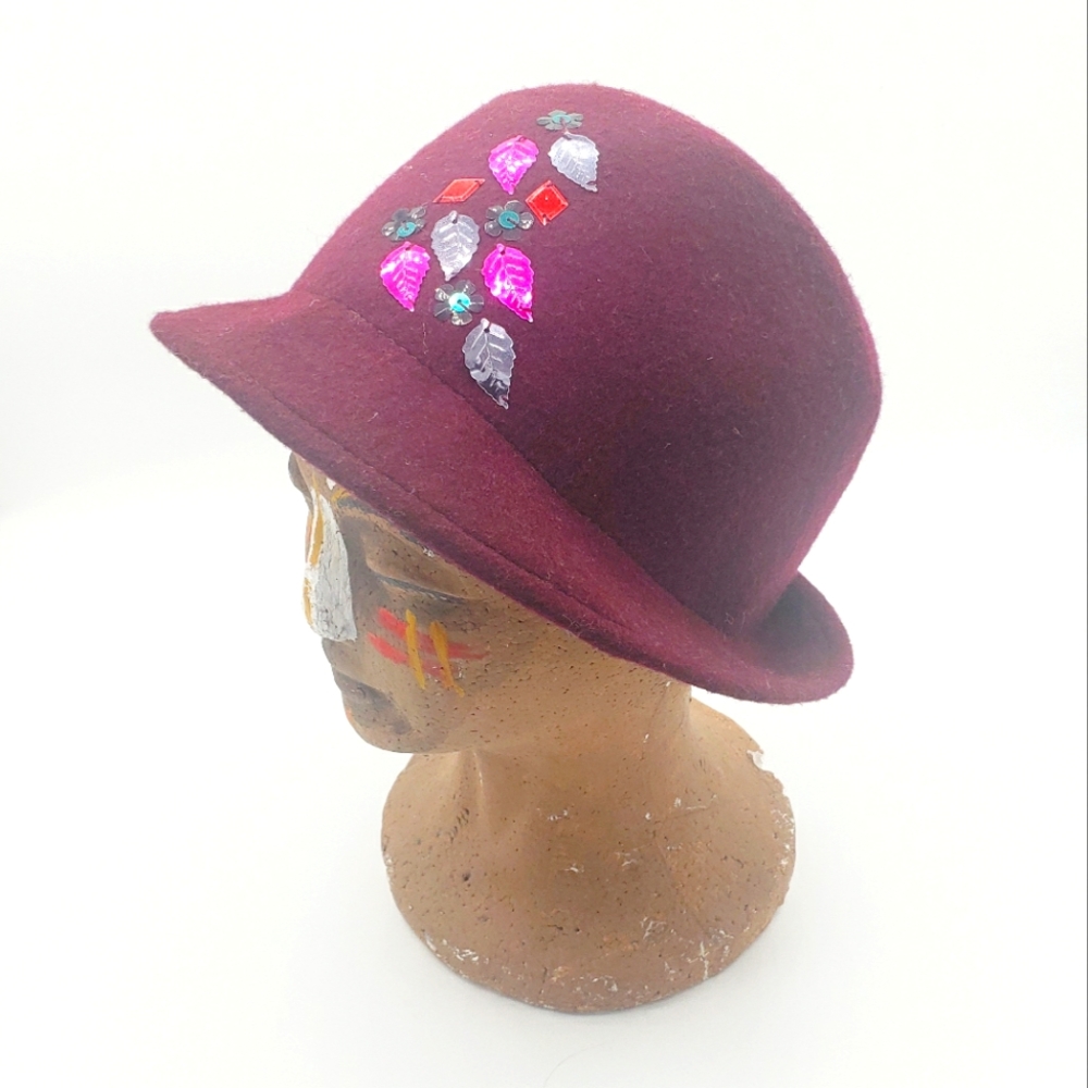 Albertus Swanepoel Burgundy 100% Wool Hat One Size